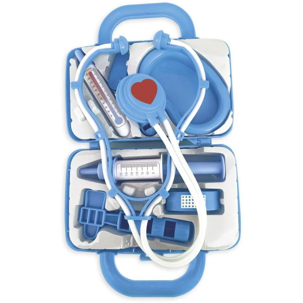 BRINCANDO DE PROFISSOES PEQUENO DOUTOR MALETA 7PCS.AZ PICA PAU  - imagem 3