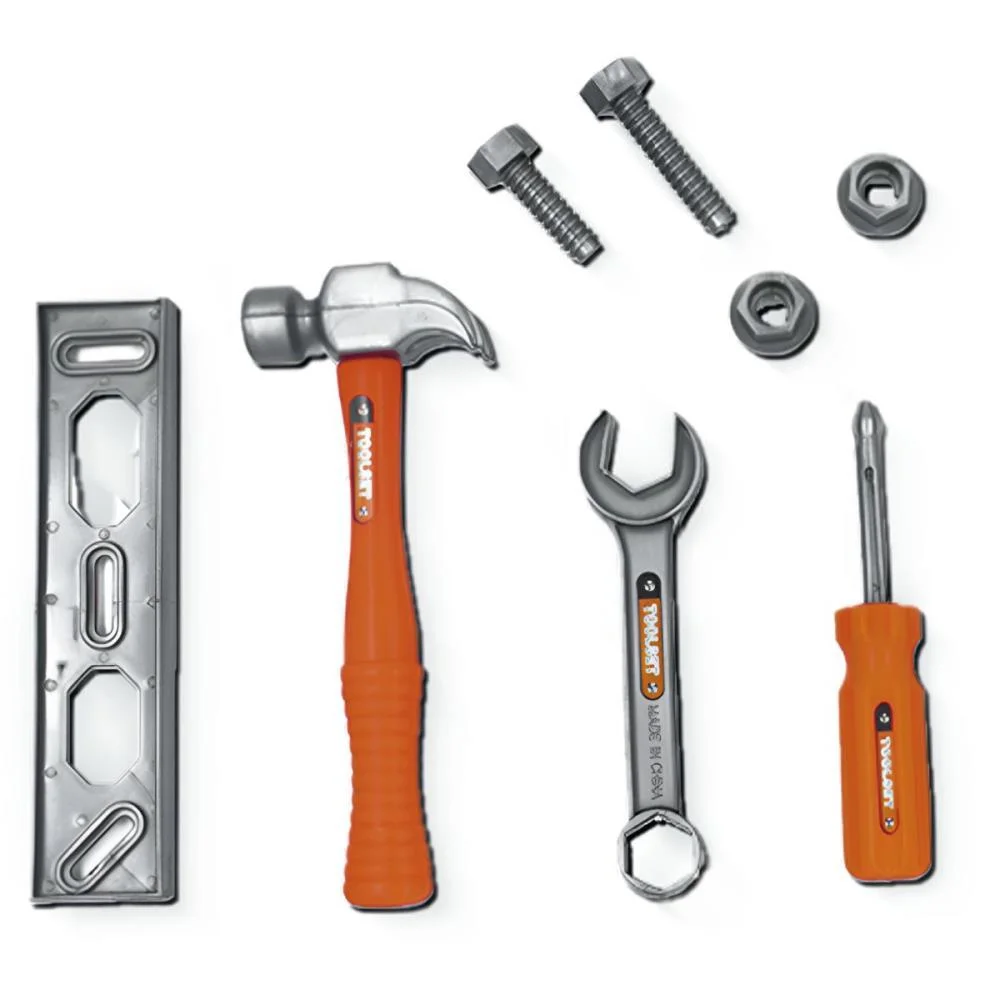 BRINCANDO DE PROFISSOES KIT FERRAMENTAS PEQUENO 8PCS PICA PAU  - imagem 3