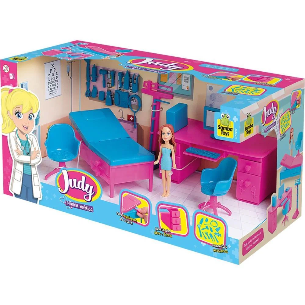 BRINCANDO DE PROFISSOES CLINICA DA JUDY C/ACESSORIOS SAMBA TOYS  - imagem 5