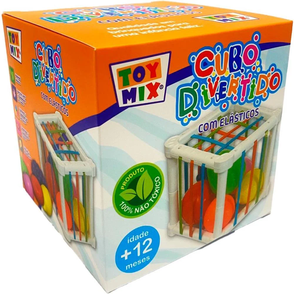 BRINQUEDO PARA BEBÊ CUBO DIVERTIDO C/ELASTICO (S) TOY MIX  - imagem 4