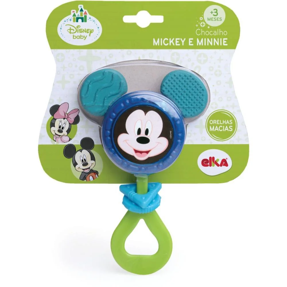 BRINQUEDO PARA BEBÊ MICKEY CHOCALHO ELKA  - imagem 2