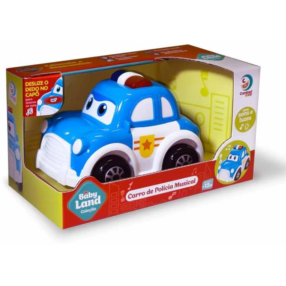 BRINQUEDO PARA BEBÊ CARRO DE POLICIA C/LUZ E SOM CARDOSO TOYS  - imagem 3