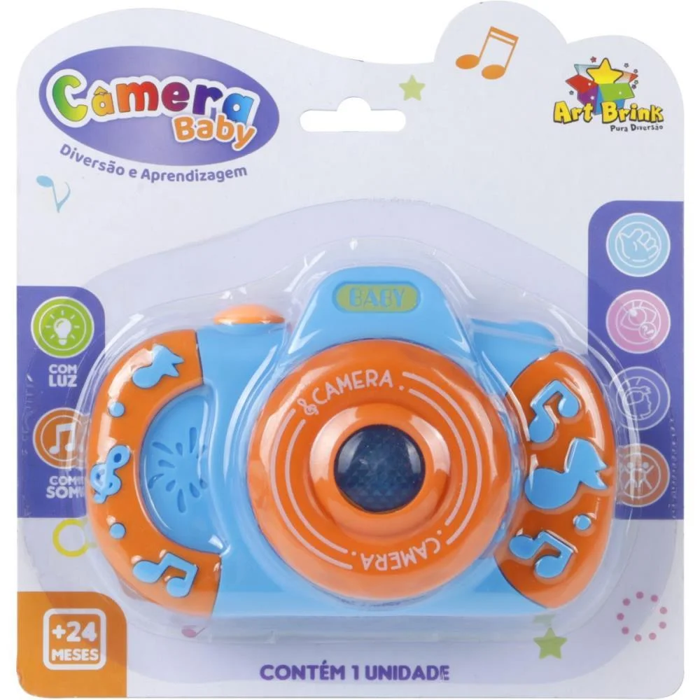 BRINQUEDO PARA BEBÊ CAMERA BABY C/SOM E LUZ ART BRINK  - imagem 6