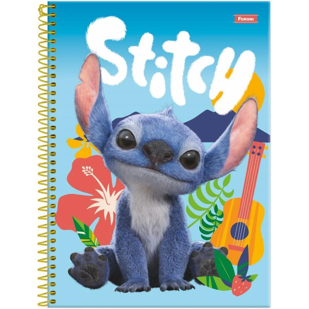 CADERNO 01X1 CAPA DURA STITCH MOVIE 80F FORONI (PCT.C/04) - imagem 3