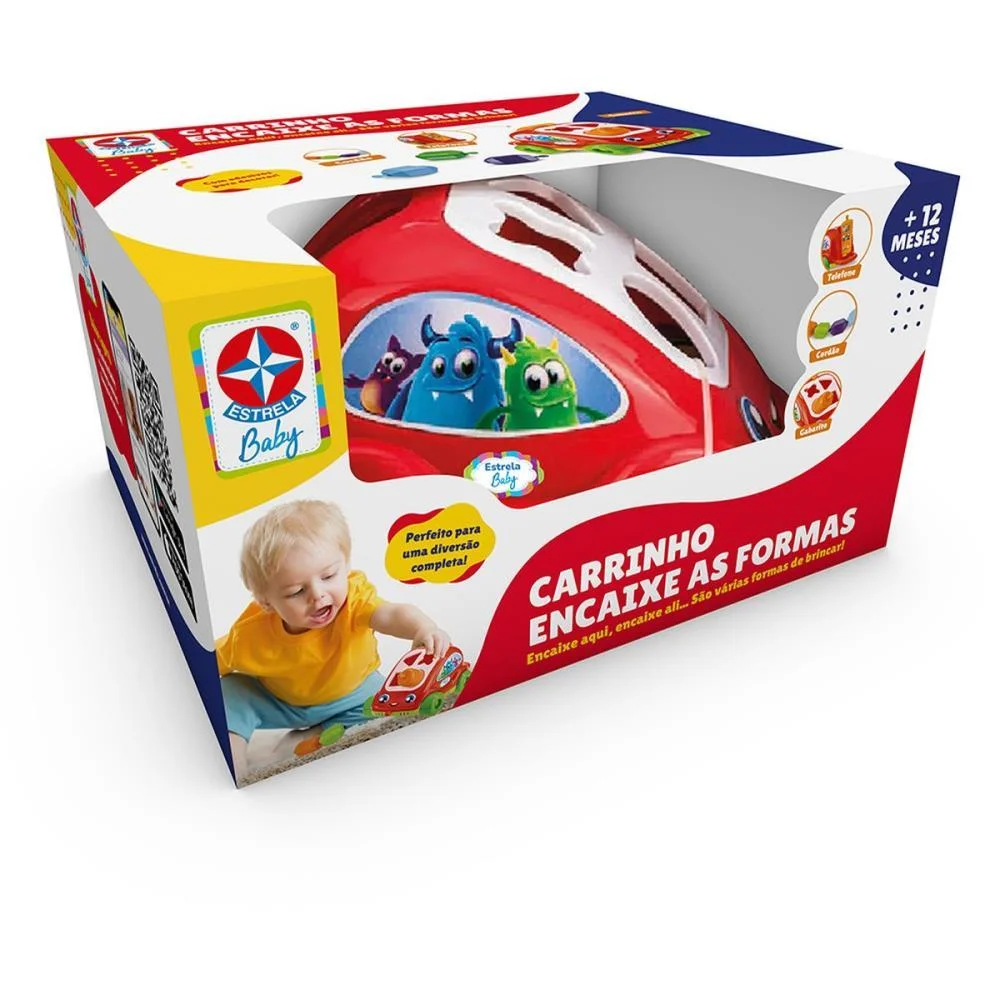 BRINQUEDO PARA BEBÊ CARRINHO ENCAIXE AS FORMAS ESTRELA  - imagem 4