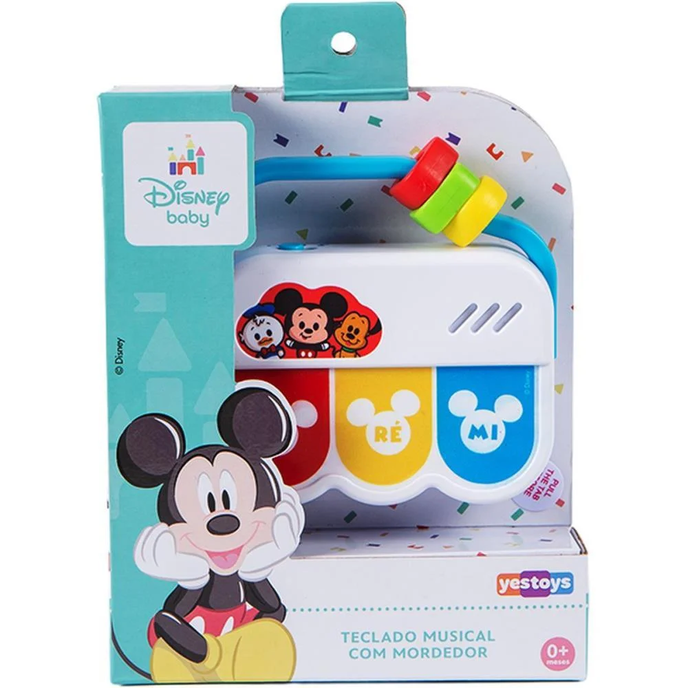 BRINQUEDO PARA BEBÊ MICKEY TECLADO COM MORDEDOR MUSI YES TOYS  - imagem 3