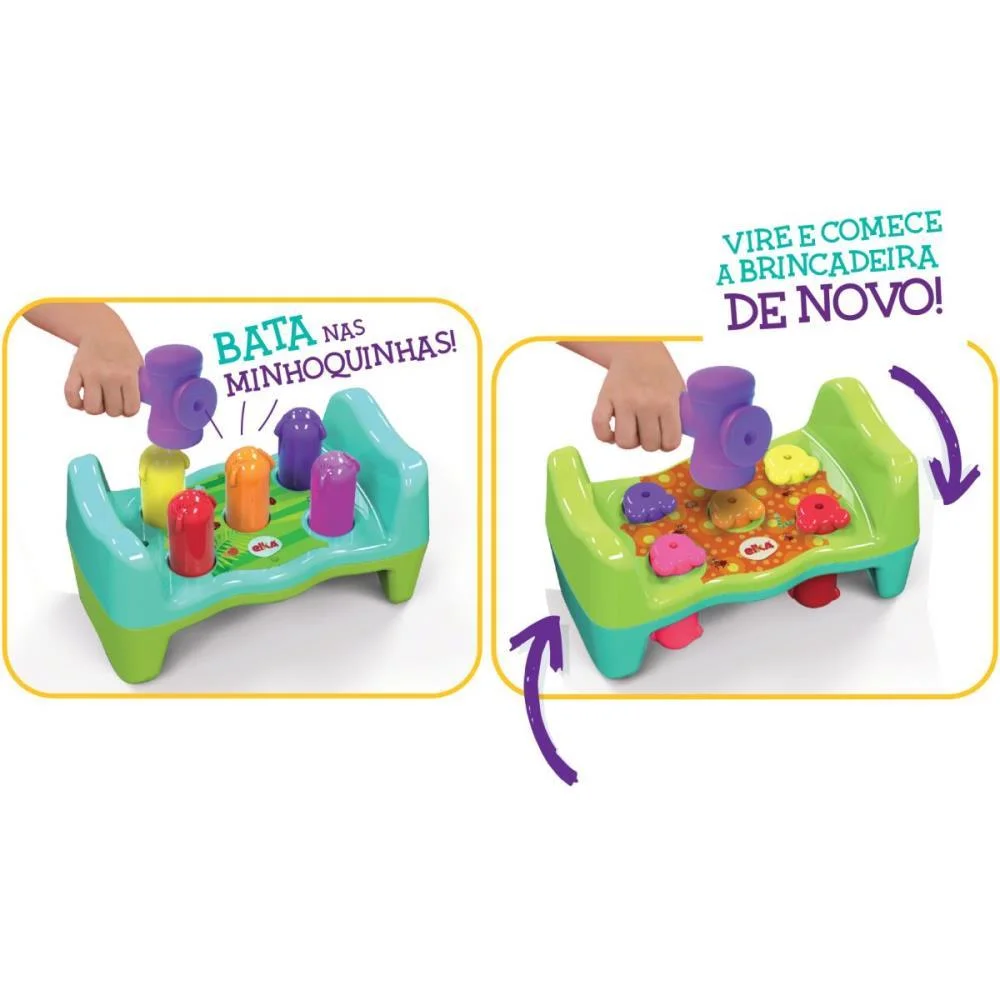 BRINQUEDO PARA BEBÊ BATE REBATE MINHOQUINHAS ELKA  - imagem 2