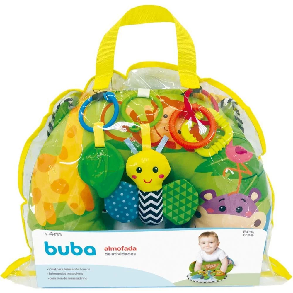 BRINQUEDO PARA BEBÊ ALMOFADA ATIVIDADES COM MORDEDOR BUBA  - imagem 9