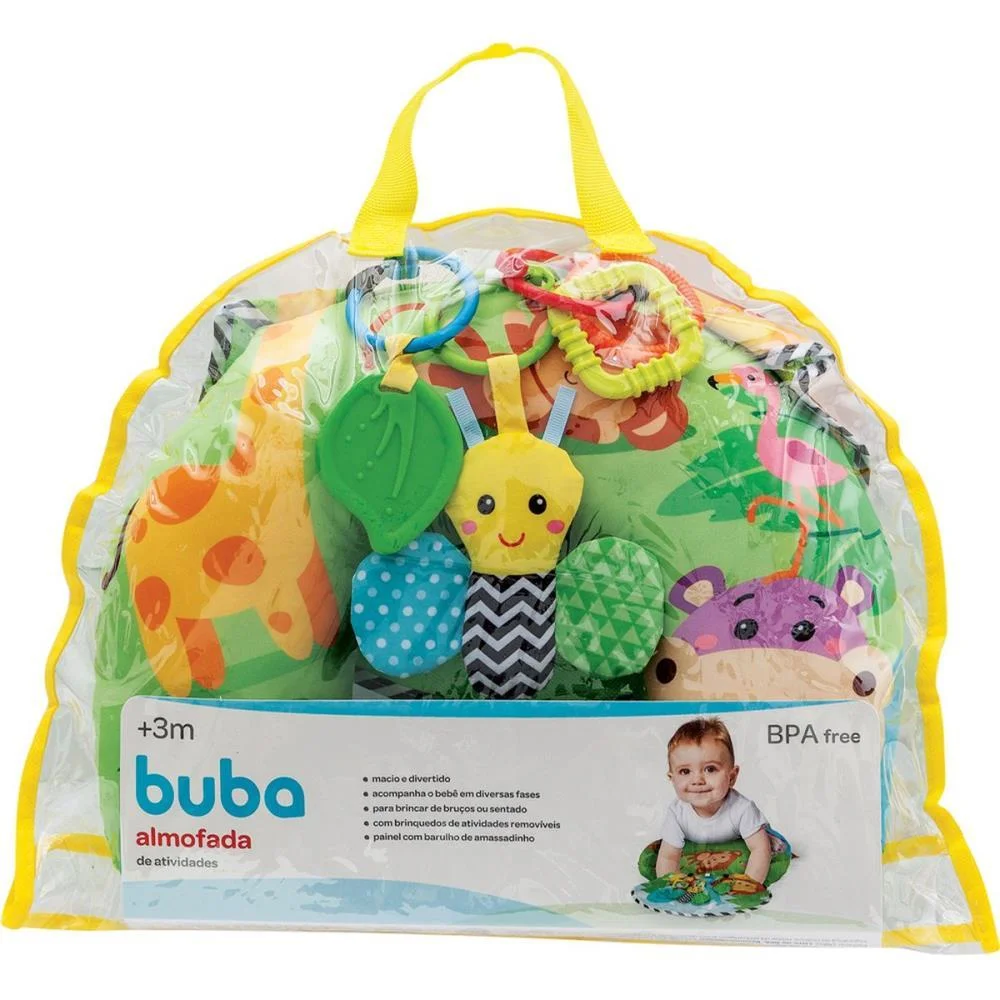 BRINQUEDO PARA BEBÊ ALMOFADA ATIVIDADES COM MORDEDOR BUBA  - imagem 10