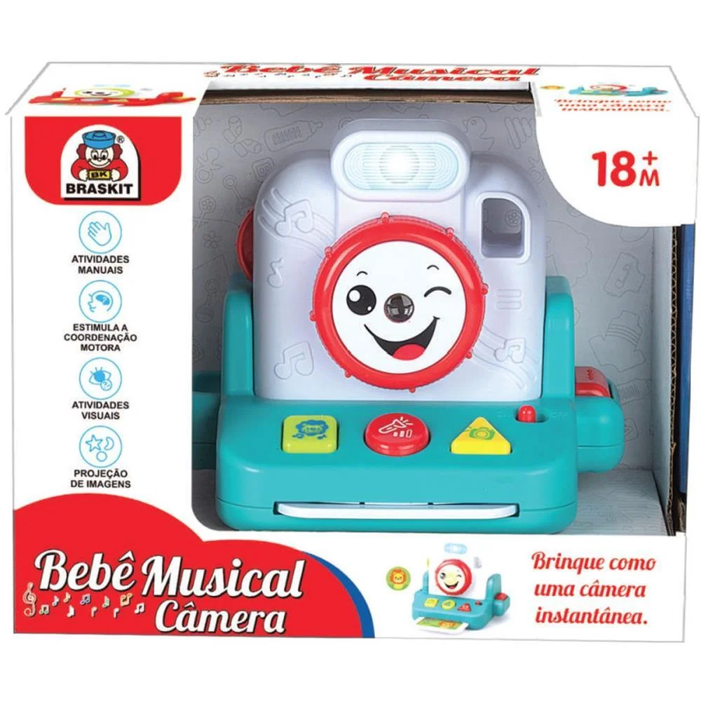 BRINQUEDO PARA BEBÊ BEBÊ MUSICAL CAMERA SOM E IMAG BRASKIT  - imagem 4