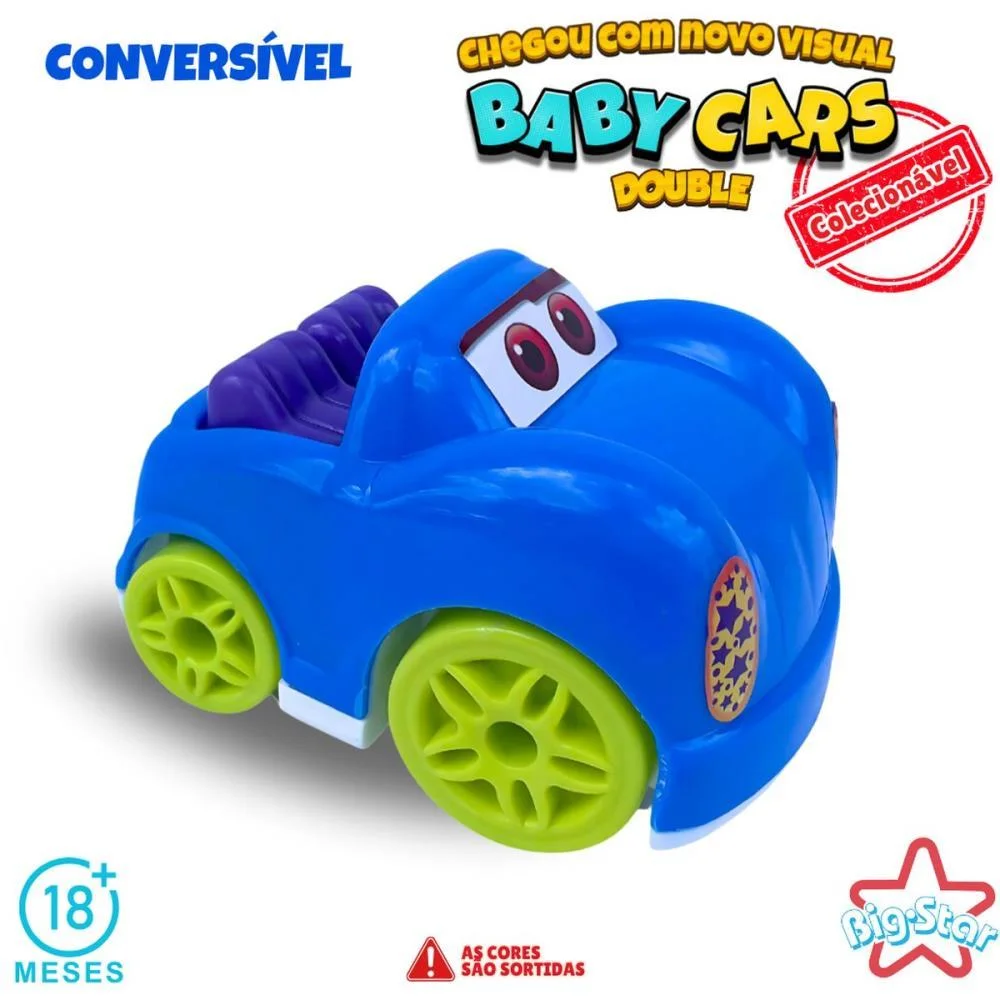BRINQUEDO PARA BEBÊ BABY CARS DOUBLE (S) BIG STAR COM 2 UNIDADES - imagem 5