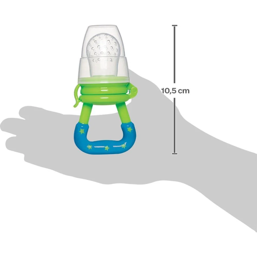 PRODUTO PARA BEBE PORTA FRUTINHA DE SILICONE AZU BUBA  - imagem 6