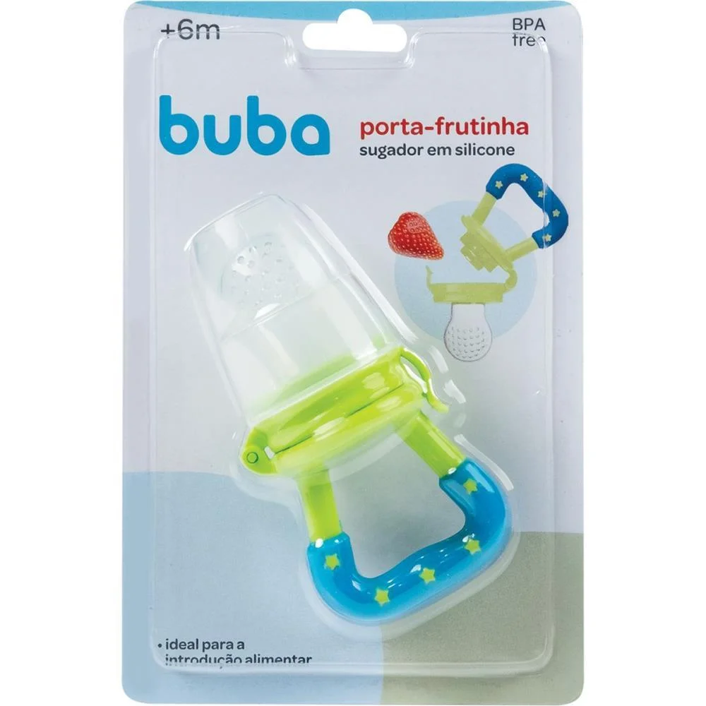 PRODUTO PARA BEBE PORTA FRUTINHA DE SILICONE AZU BUBA  - imagem 7