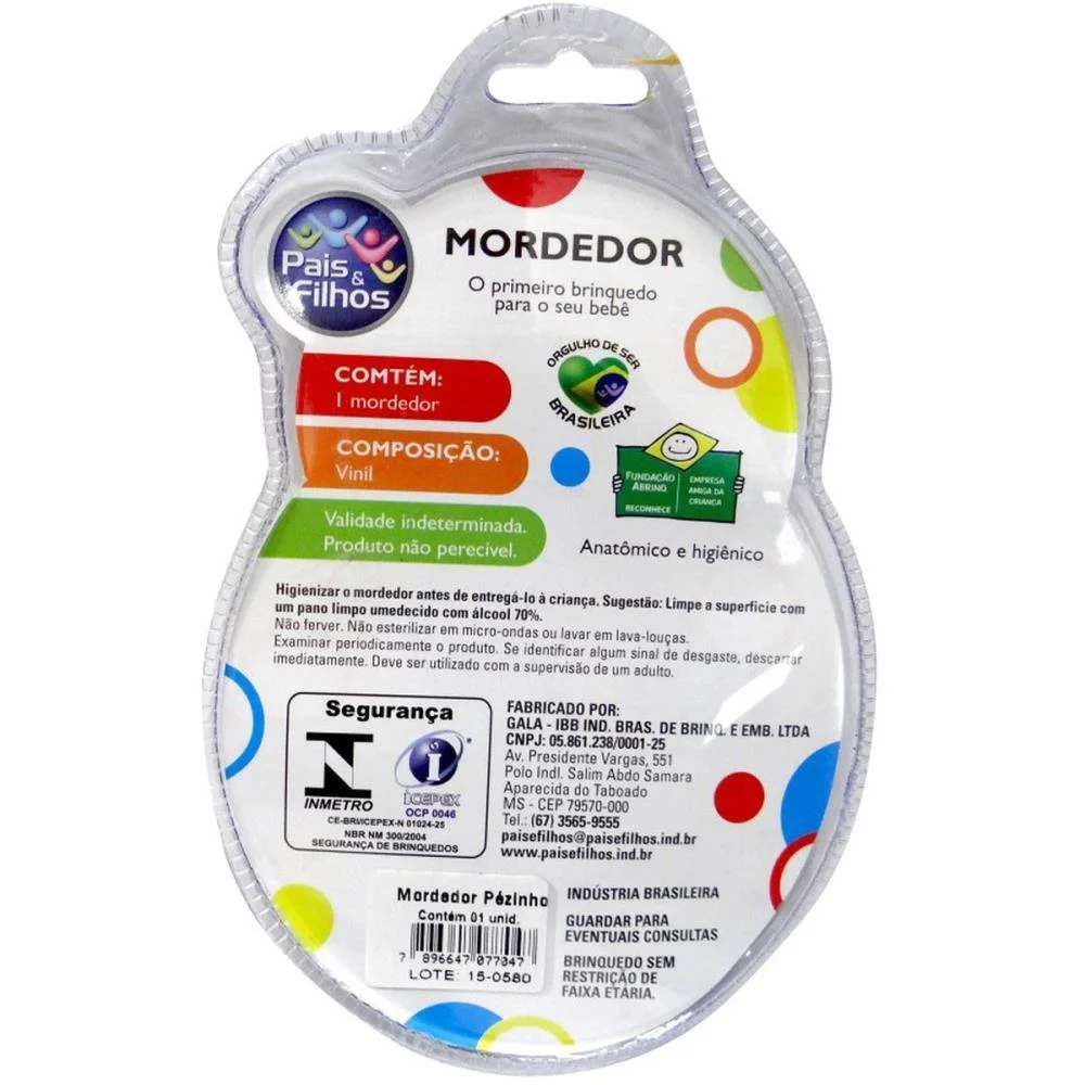 MORDEDOR INFANTIL PEZINHO SORTIDO PAIS E FILHOS  - imagem 7