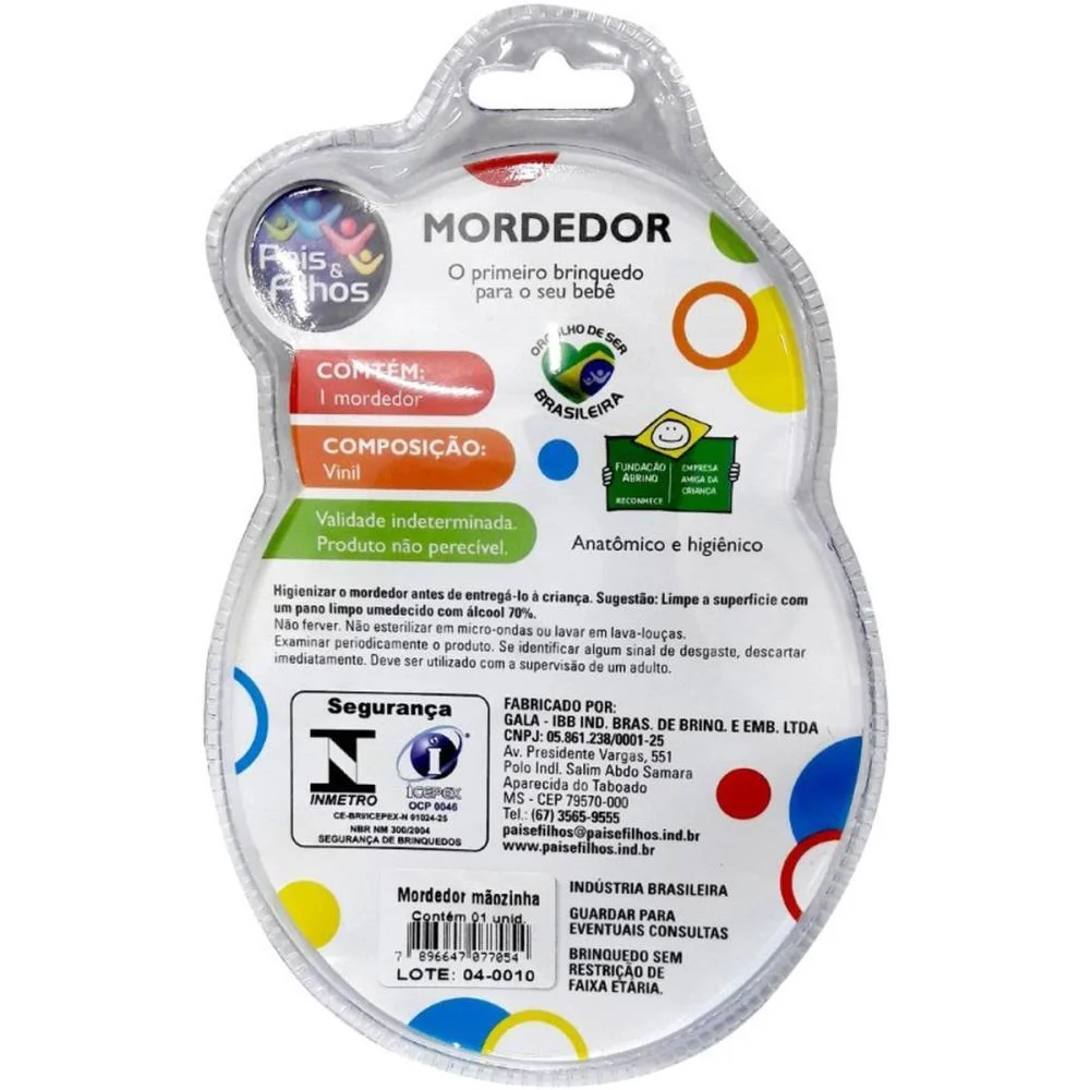 MORDEDOR INFANTIL MAOZINHA SORTIDA PAIS E FILHOS  - imagem 6