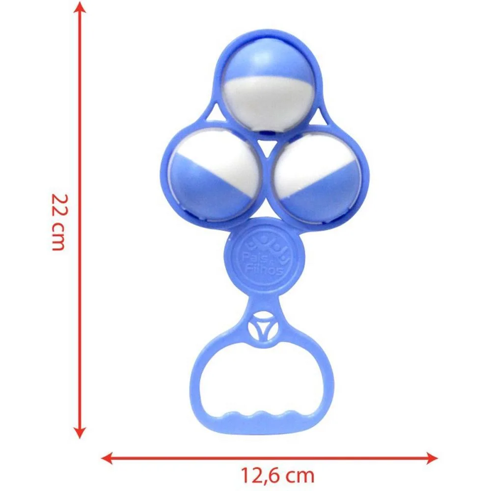 MORDEDOR E CHOCALHO CHOCALHO BOLAS AZUIS SOLAPA PAIS E FILHOS  - imagem 4