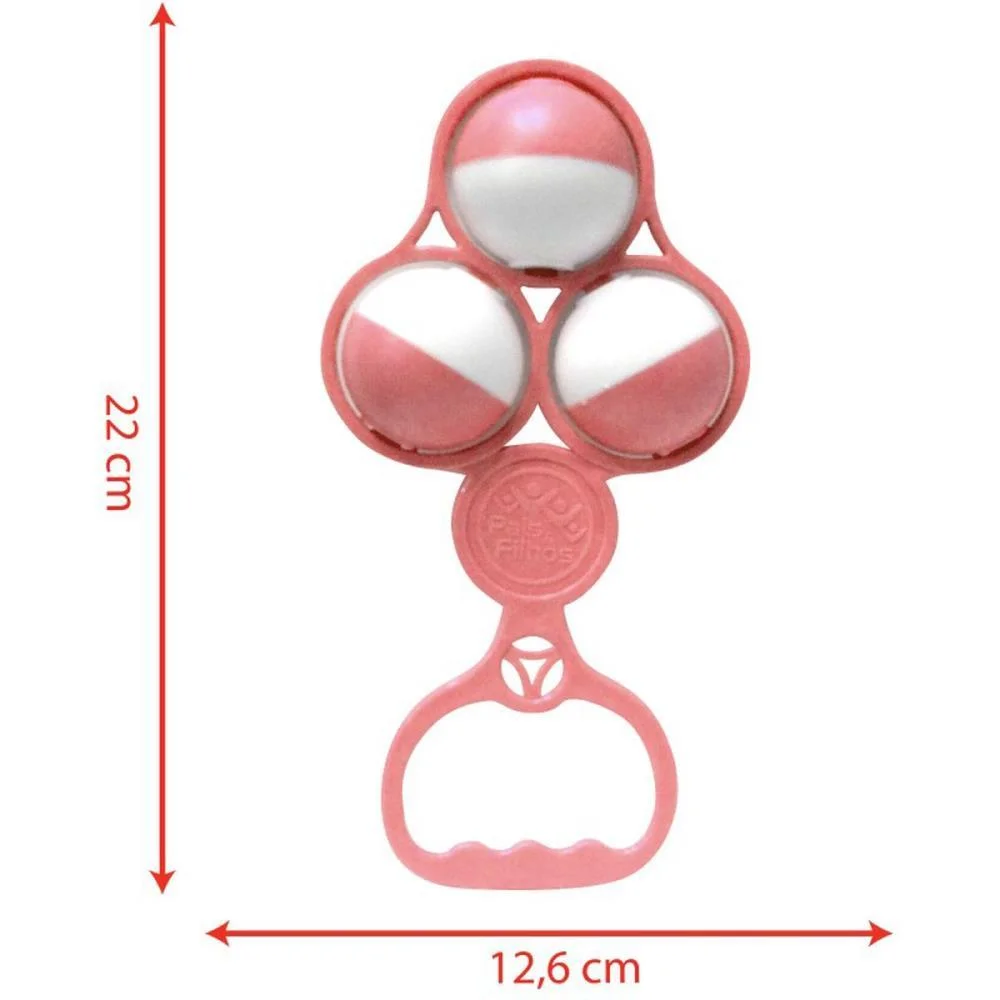 MORDEDOR E CHOCALHO CHOCALHO BOLAS ROSA SOLAPA PAIS E FILHOS  - imagem 4