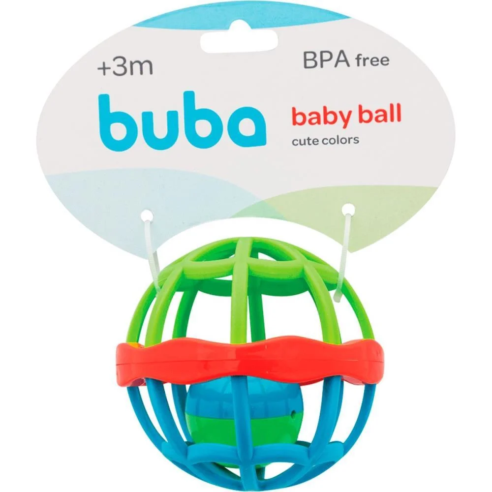 MORDEDOR E CHOCALHO BABY BALL CUTE COLORS BUBA  - imagem 5