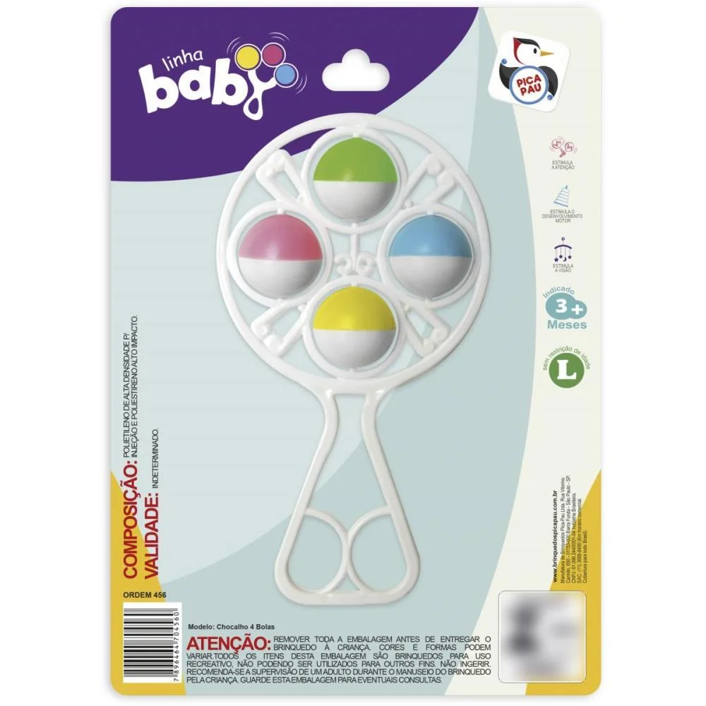 MORDEDOR E CHOCALHO CHOCALHO 4 BOLAS PICA PAU  - imagem 4