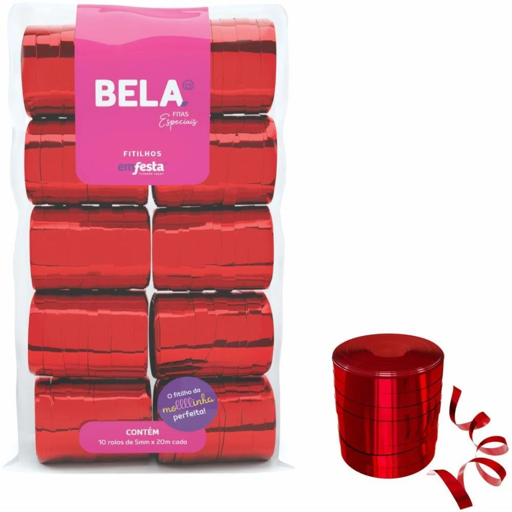 FITILHO 5MMX20M METALIZADO VM.CEREJA EMFESTA (PCT.C/10) - imagem 3