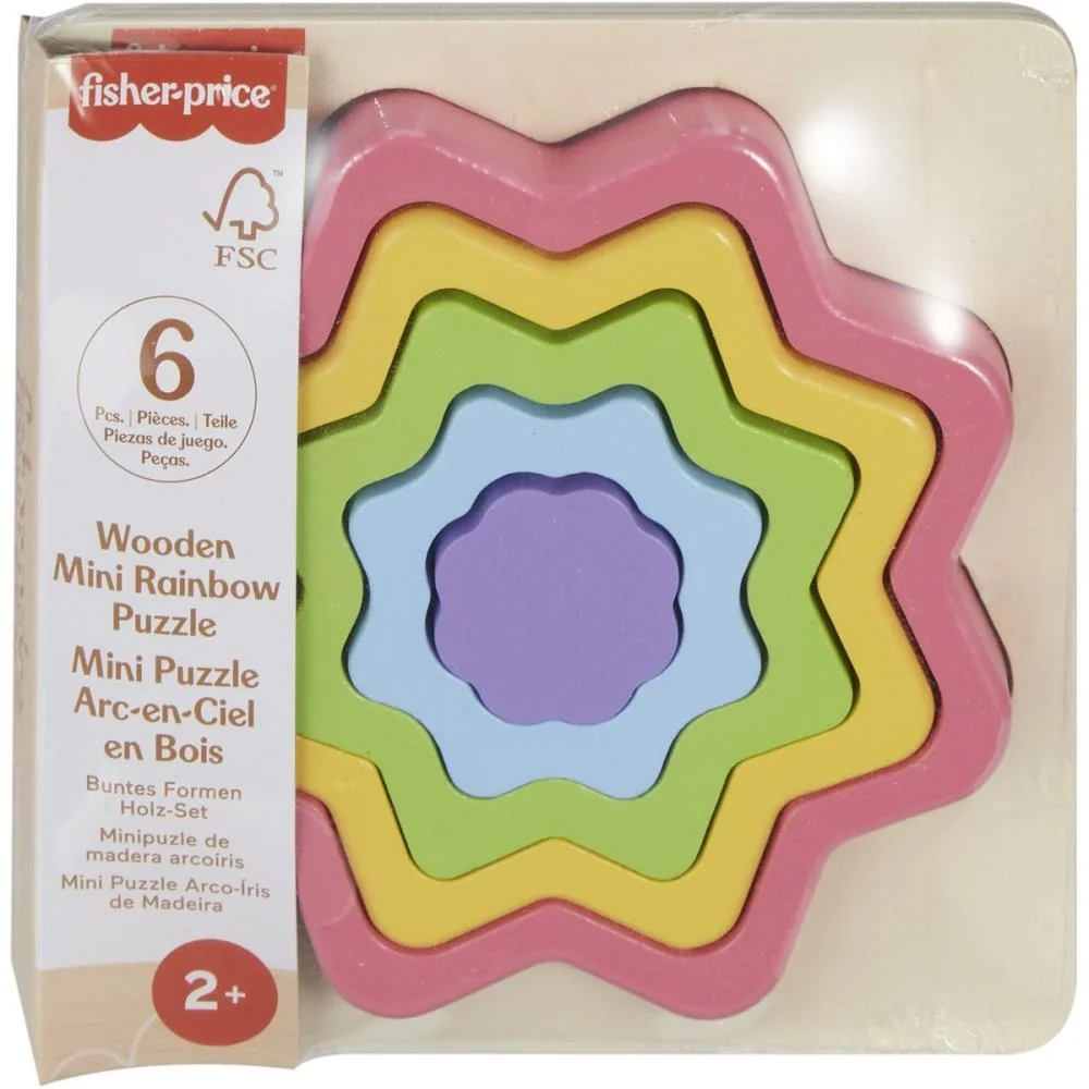 FISHER-PRICE WOOD QUEBRA- CABEÇA ARCO ÍRIS 5PC(S MATTEL  - imagem 24