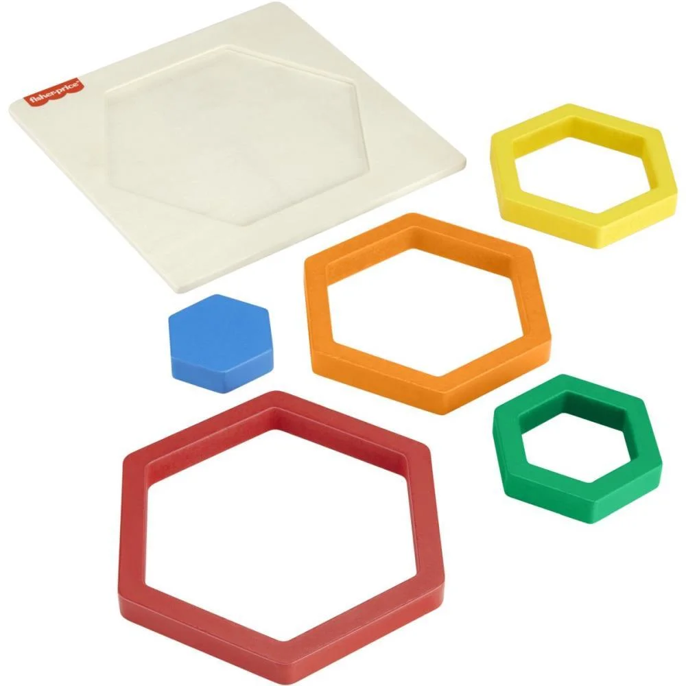 FISHER-PRICE WOOD QUEBRA- CABEÇA ARCO ÍRIS 5PC(S MATTEL  - imagem 4