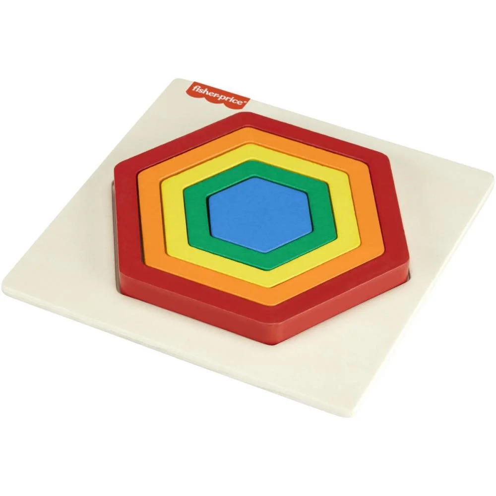 FISHER-PRICE WOOD QUEBRA- CABEÇA ARCO ÍRIS 5PC(S MATTEL  - imagem 6