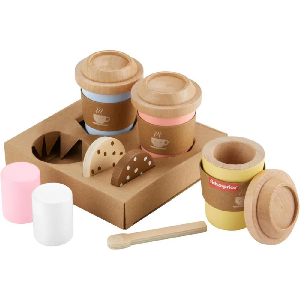 FISHER-PRICE WOOD MEU PRIMEIRO CJ.CAPUCCINO 15PC MATTEL  - imagem 3