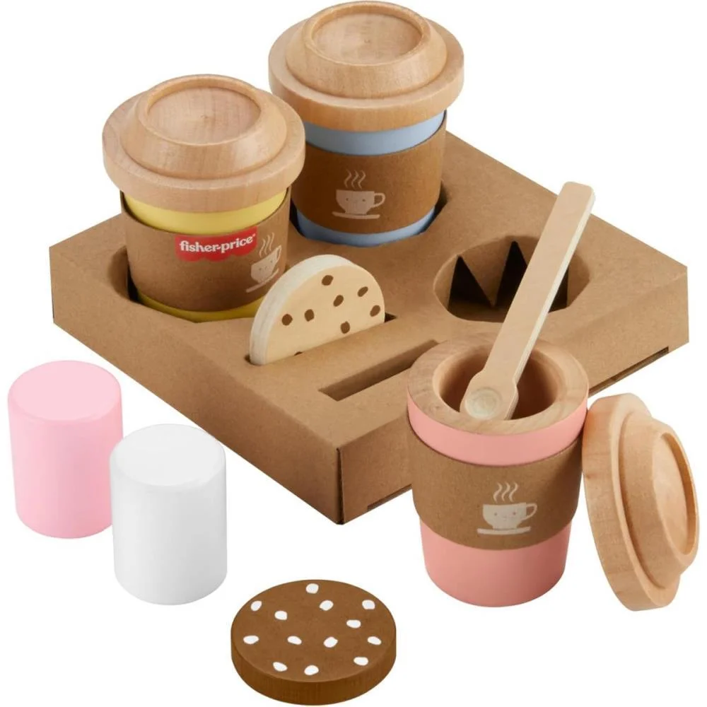 FISHER-PRICE WOOD MEU PRIMEIRO CJ.CAPUCCINO 15PC MATTEL  - imagem 4