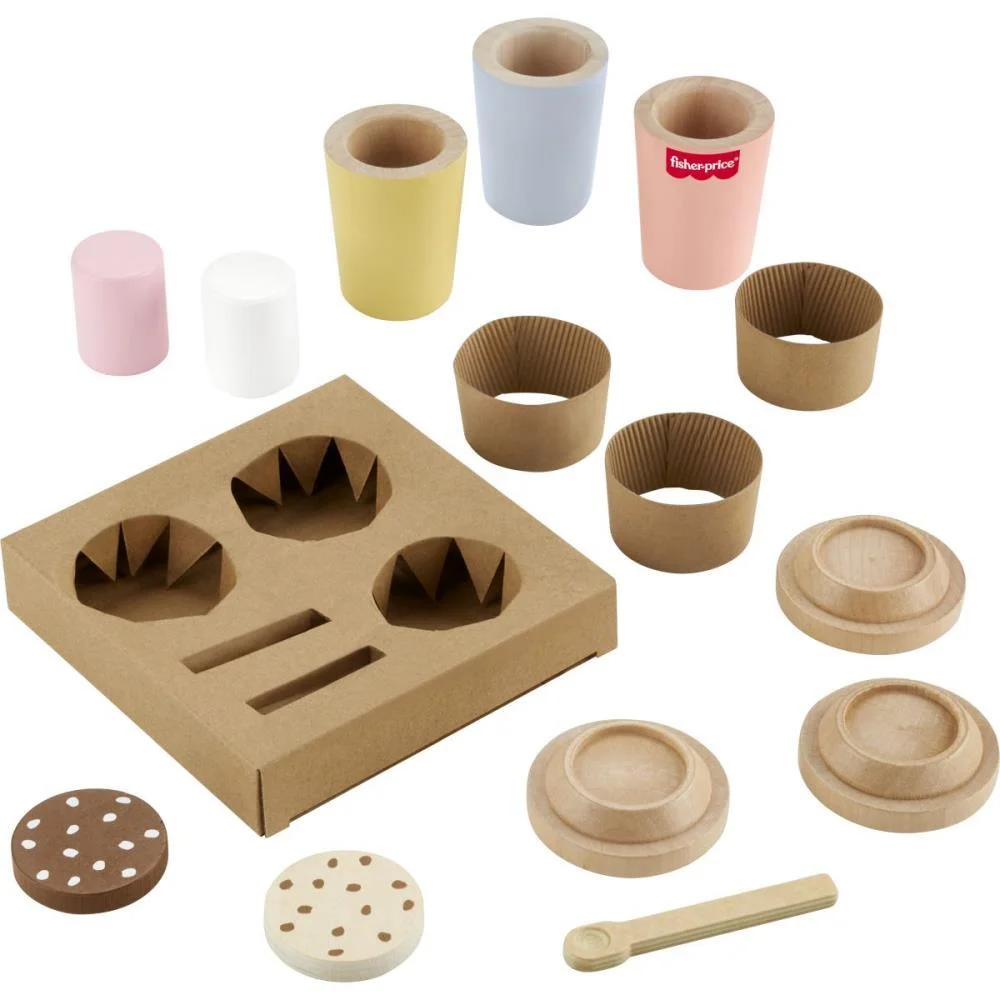FISHER-PRICE WOOD MEU PRIMEIRO CJ.CAPUCCINO 15PC MATTEL  - imagem 5