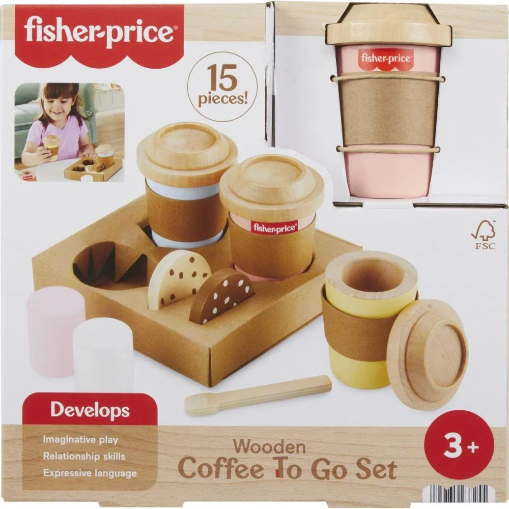 FISHER-PRICE WOOD MEU PRIMEIRO CJ.CAPUCCINO 15PC MATTEL  - imagem 9
