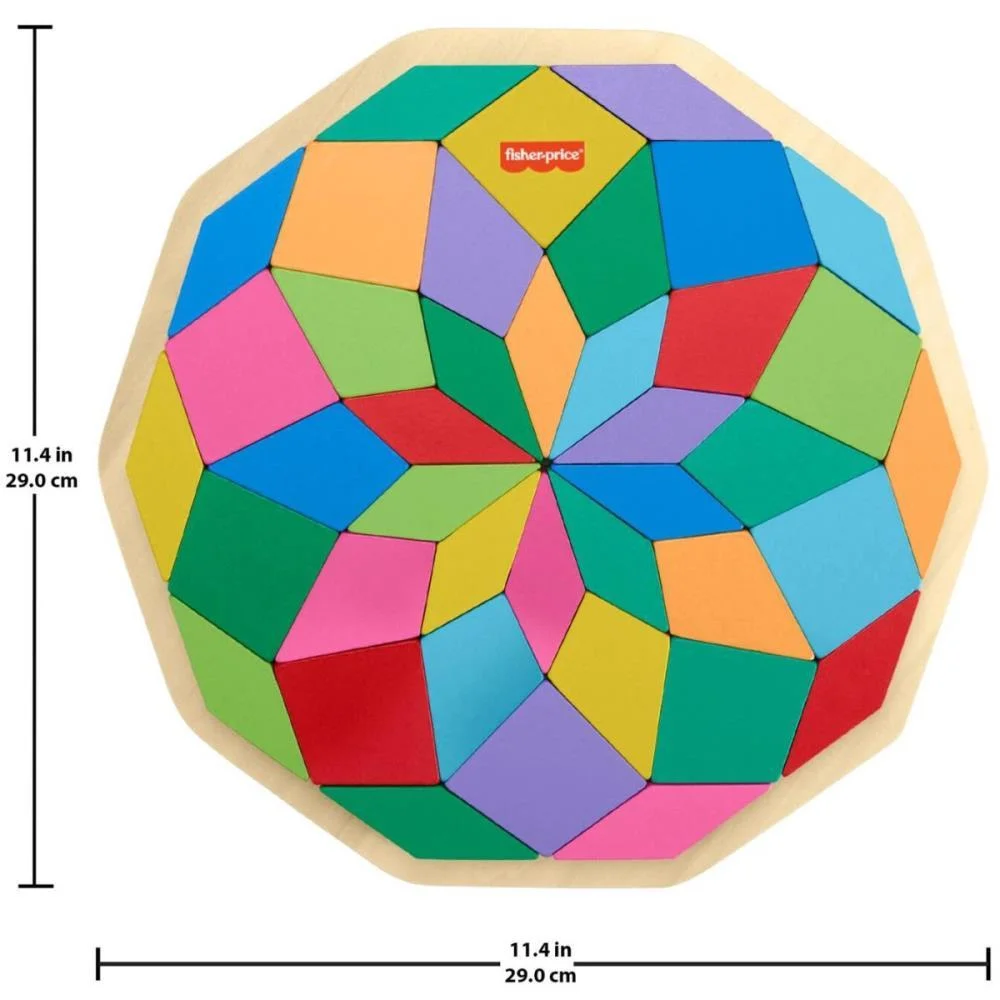 FISHER-PRICE WOOD QUEBRA- CABECA MANDALA 40PCS MATTEL  - imagem 6