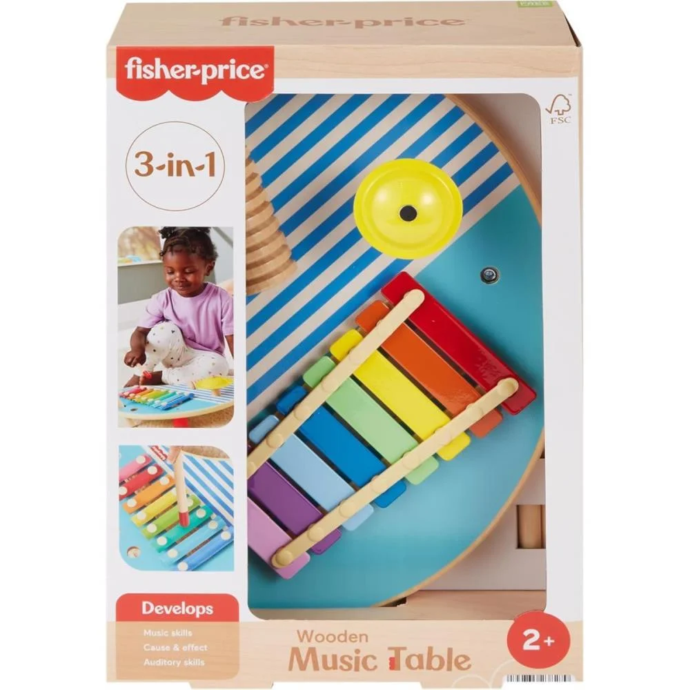FISHER-PRICE WOOD MESA MUSICAL C/INSTRUMENT 3EM1 MATTEL  - imagem 7