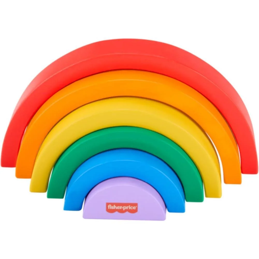 FISHER-PRICE WOOD ARCO- ÍRIS EMPILHÁVEL 6PCS MATTEL  - imagem 2