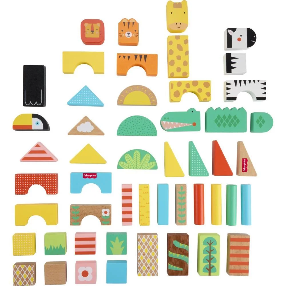 FISHER-PRICE WOOD BLOCOS DE SELVA 50PCS MATTEL  - imagem 4