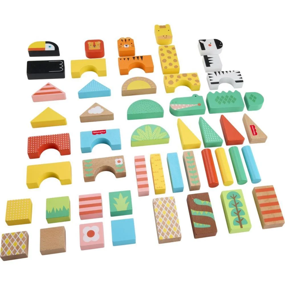 FISHER-PRICE WOOD BLOCOS DE SELVA 50PCS MATTEL  - imagem 5