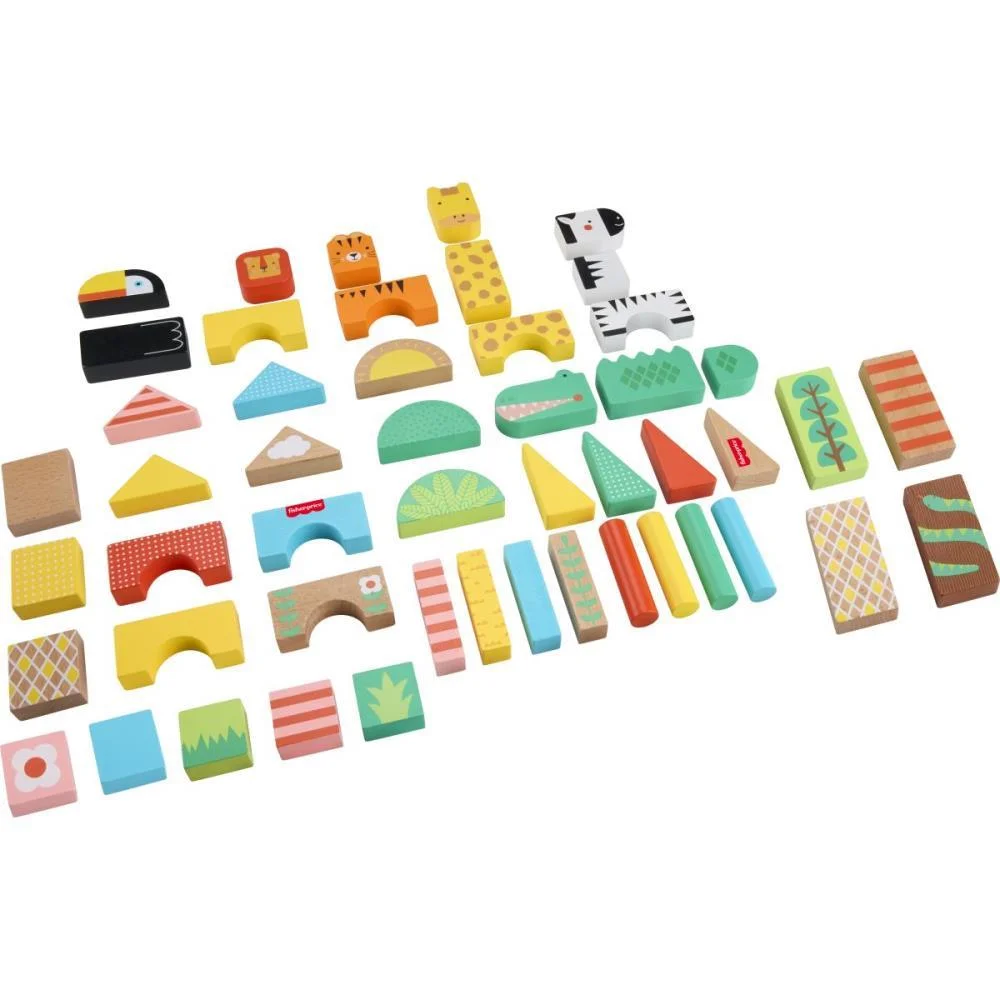 FISHER-PRICE WOOD BLOCOS DE SELVA 50PCS MATTEL  - imagem 6