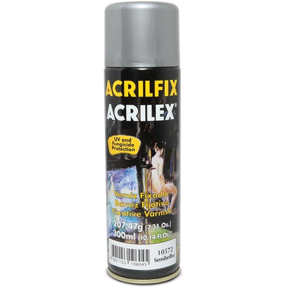 VERNIZ FIXADOR ACRILFIX FOSCO 300ML. AEROSOL ACRILEX (CX.C/06) - imagem 2