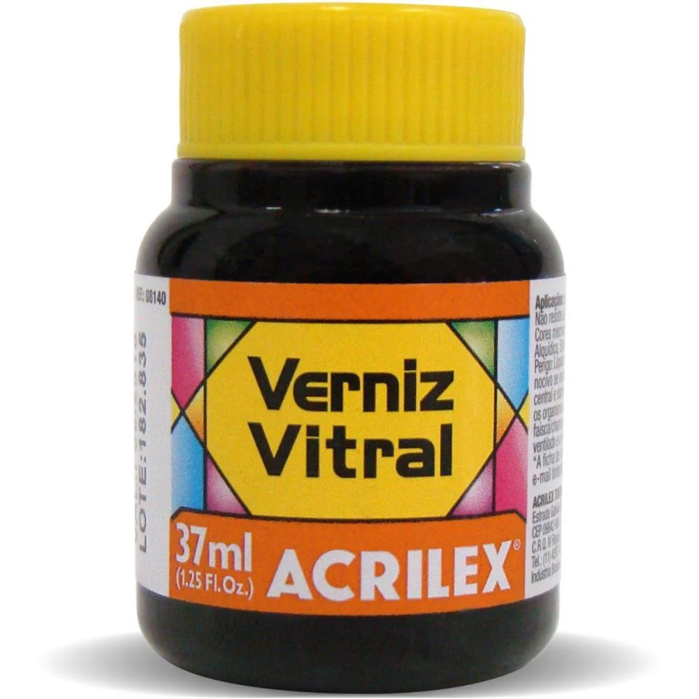 VERNIZ VITRAL LARANJA 37ML. ACRILEX (CX.C/06) - imagem 2