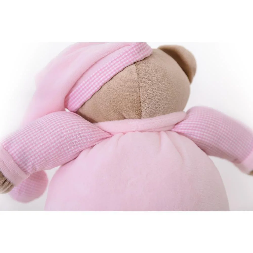PELUCIA URSO NINO ROSA BEBE 22CM ZIP  - imagem 5