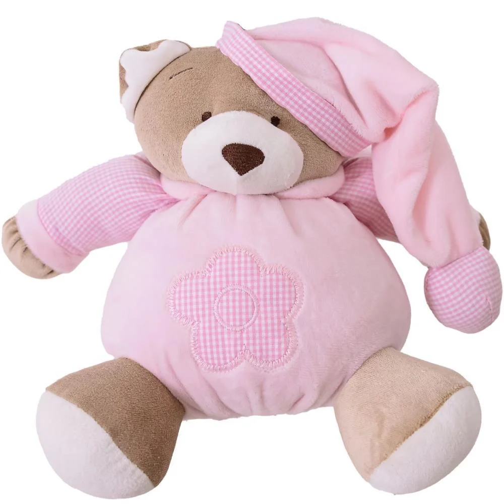 PELUCIA URSO NINO ROSA BEBE 22CM ZIP  - imagem 6