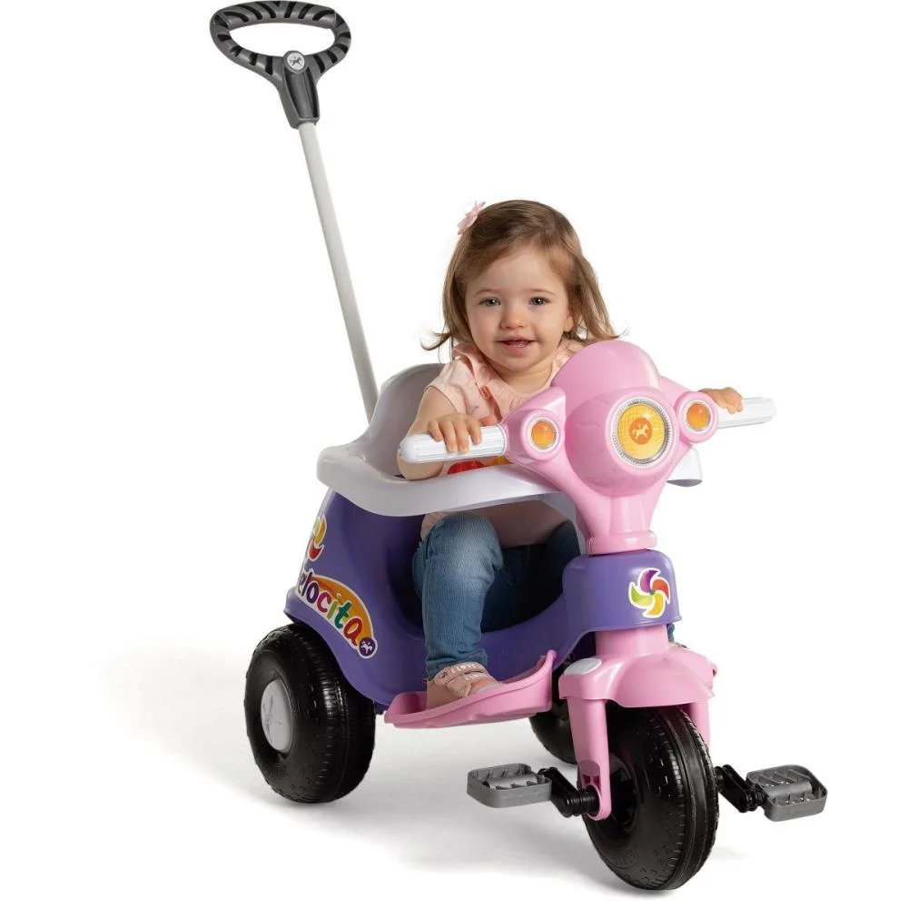 VEICULO PARA BEBE VELOCITA LILAS 2 EM 1 C/SOM CALESITA  - imagem 2