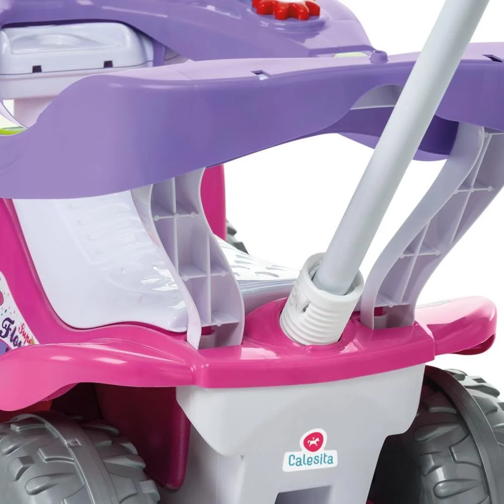 VEICULO PARA BEBE SUPER FLOWER FEM. COMPLETO CALESITA  - imagem 4