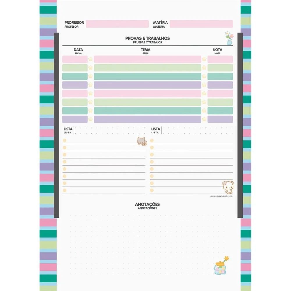 CADERNO 01X1 CAPA DURA HELLO KITTY E AMIGOS 80FLS I.A JANDAIA (PCT.C/04) - imagem 11