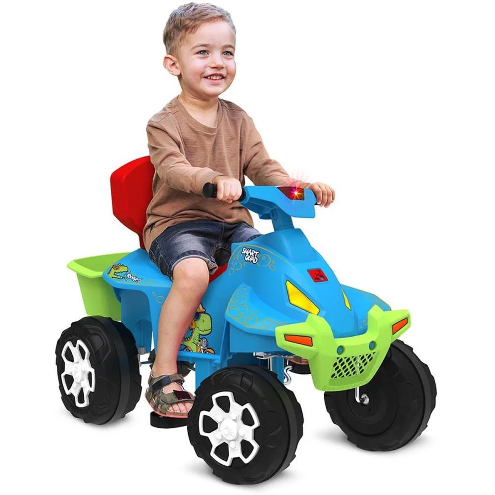 VEICULO PARA BEBE SMART QUAD AZUL PASSEIO/PEDAL BANDEIRANTE  - imagem 4