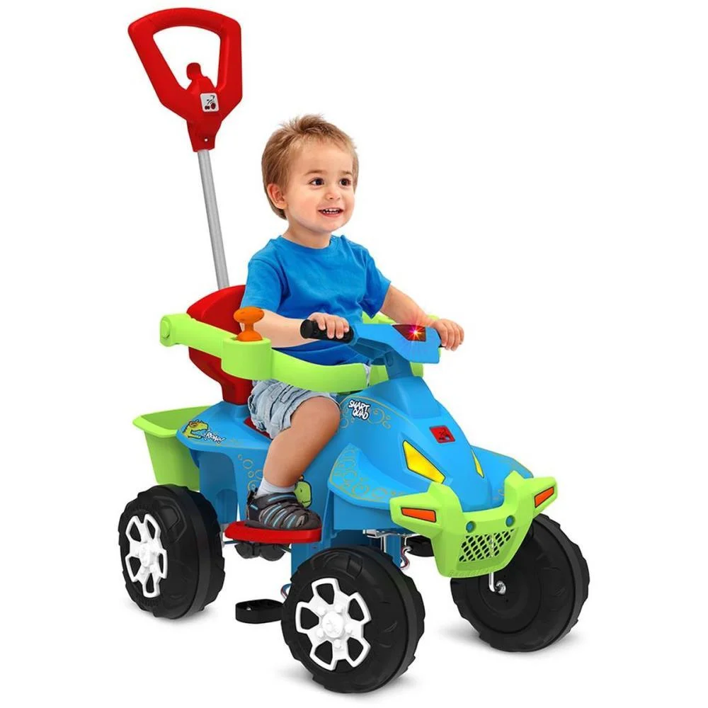 VEICULO PARA BEBE SMART QUAD AZUL PASSEIO/PEDAL BANDEIRANTE  - imagem 7