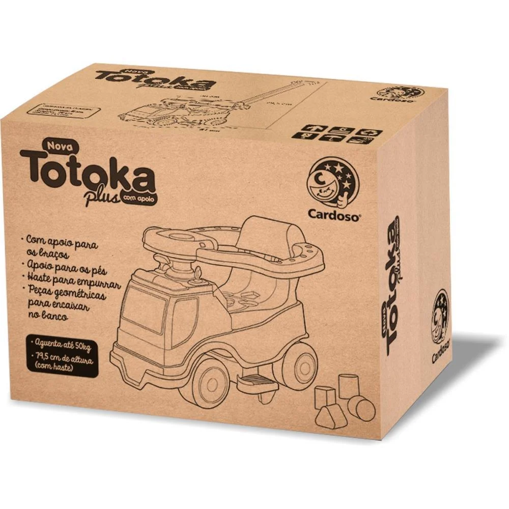 VEICULO PARA BEBE TOTOKA PLUS MENINA C/SOM CARDOSO TOYS  - imagem 4