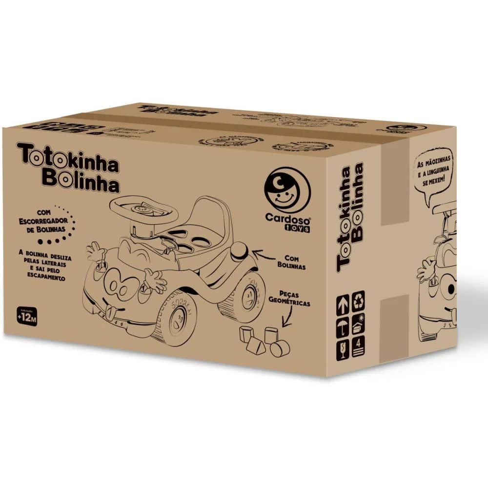 VEICULO PARA BEBE TOTOKINHA BOLINHA MENINA CARDOSO TOYS  - imagem 6
