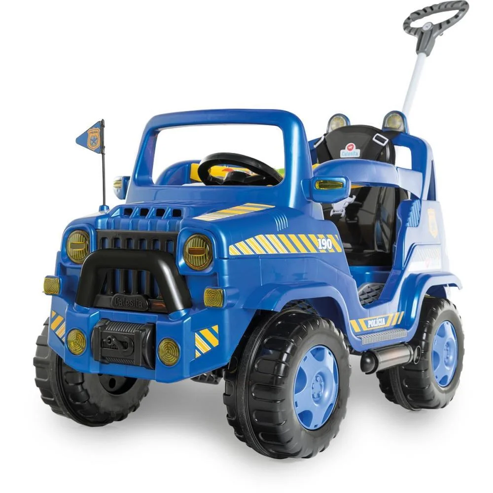 VEICULO PARA BEBE DIIPI POLICIA C/SOM 30KG CALESITA  - imagem 6