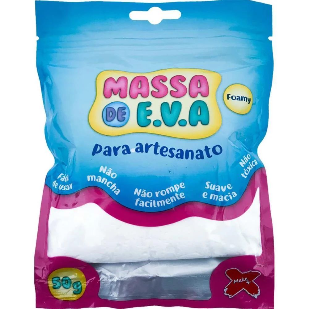 MASSA DE EVA BRANCO 50G MAKE+ 